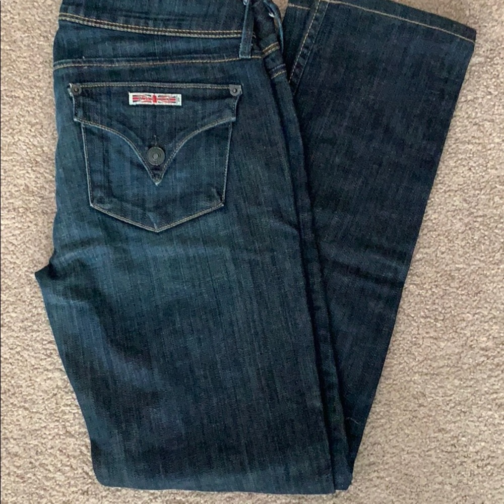 Hudson dark wash skinny jeans